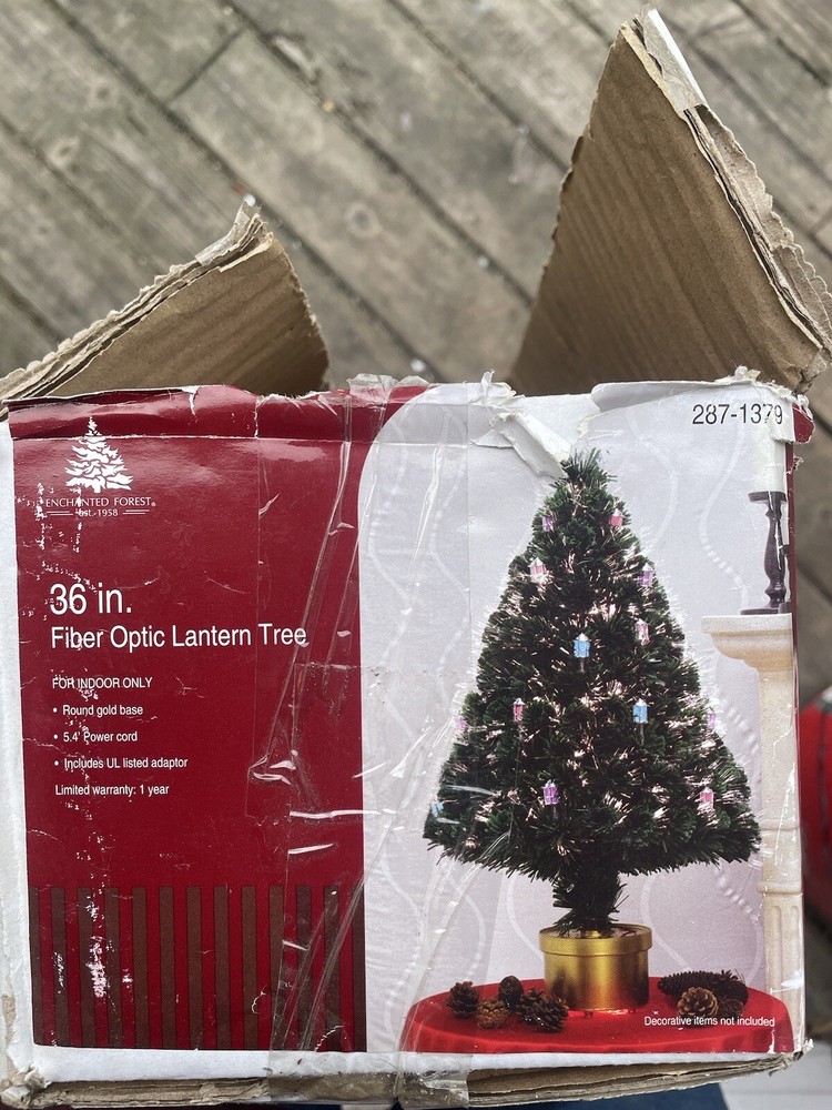 36 Inch Fiber Optic Christmas Tree Continuously Changes Color Lanterns Beautiful