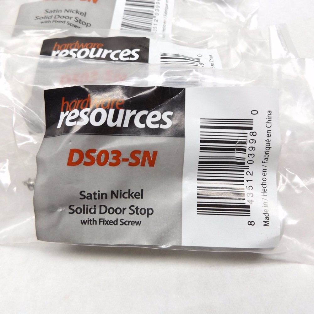 (10) Hardware Resources D503-Sn Satin Nickel Solid Door Stop With Fixed Screw