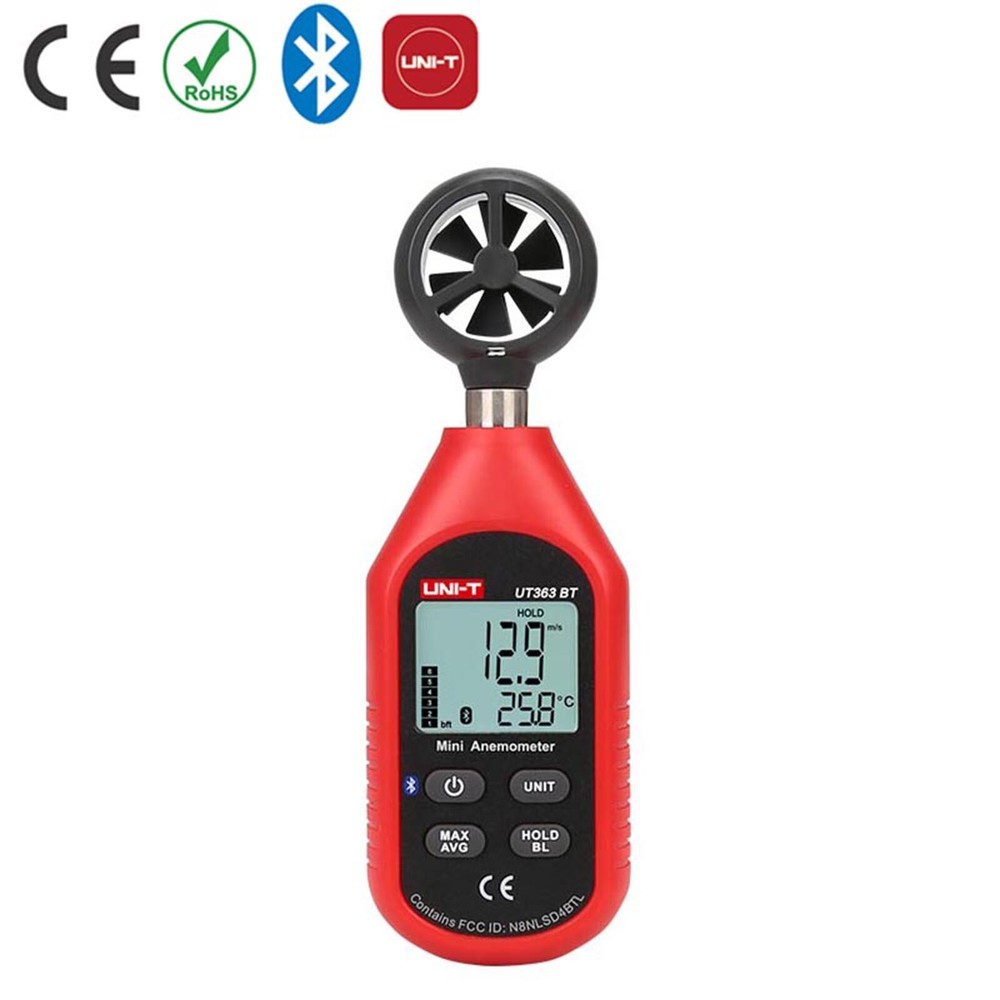 UNI-T UT363-BT Mini-Anemometer-Temperaturmesser Transfermess-LCD