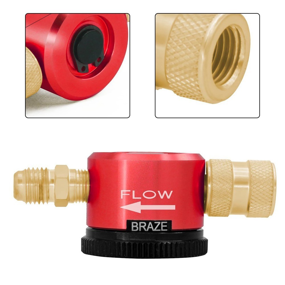 Ergonomic Brass Nitrogen Flushing Tool for HVAC Systems with Quick Setup