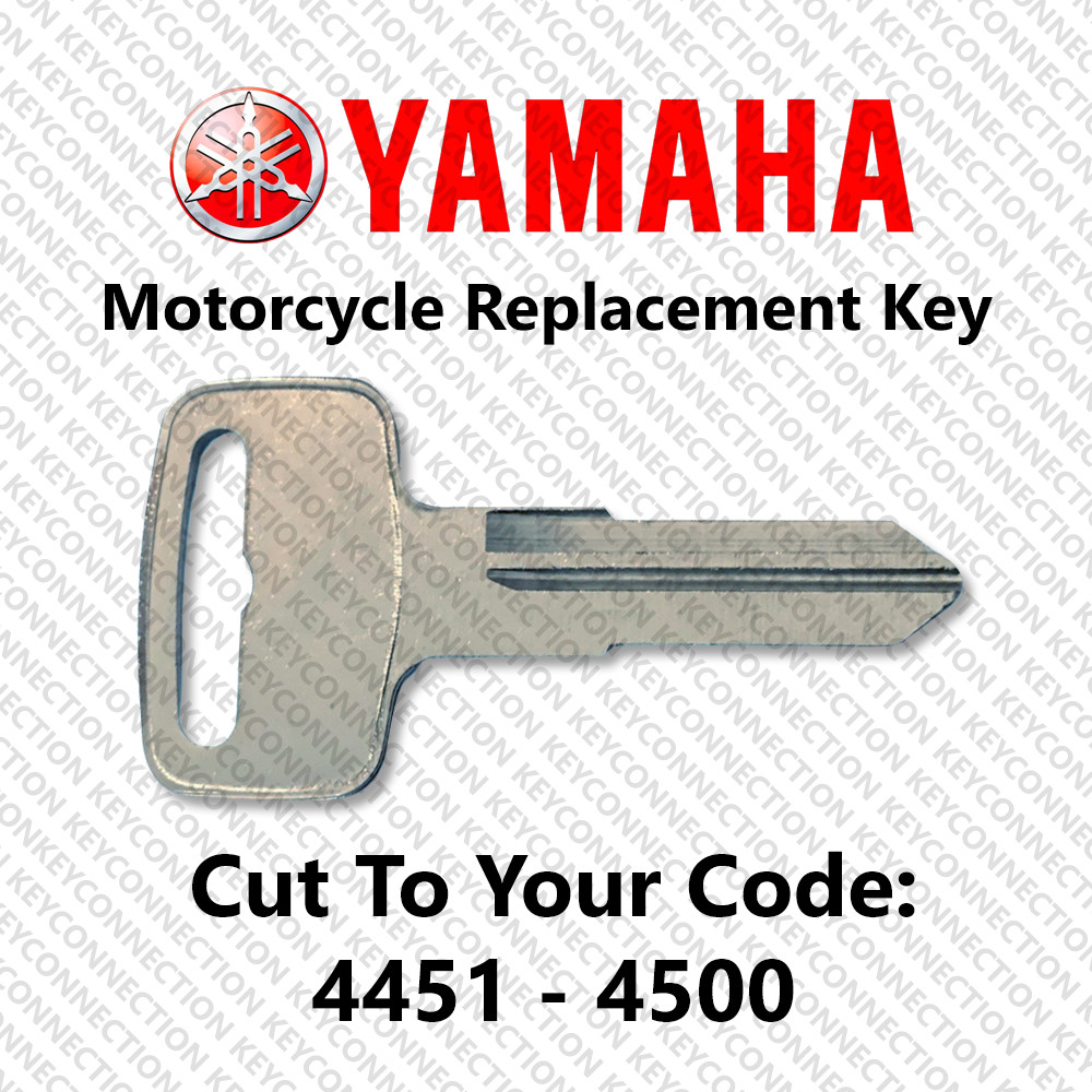 Yamaha Motorcycle Replacement Key Cut to Your Code 4451 - 4500