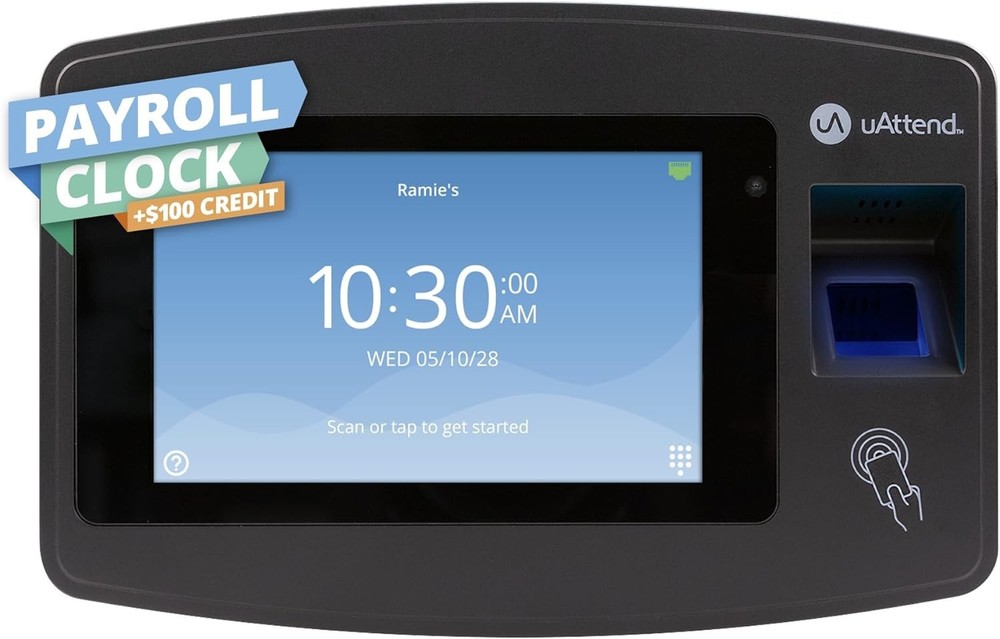 JP2000 Payroll Time Clock – Cloud Payroll Engine with Biometric & RFID, Time 219