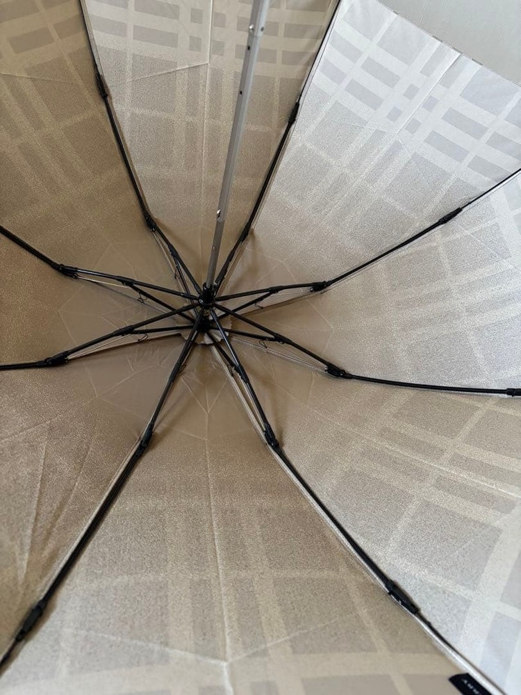 Burberry Folding Umbrella Beige Check Pattern Polyester One Size Japan Unused