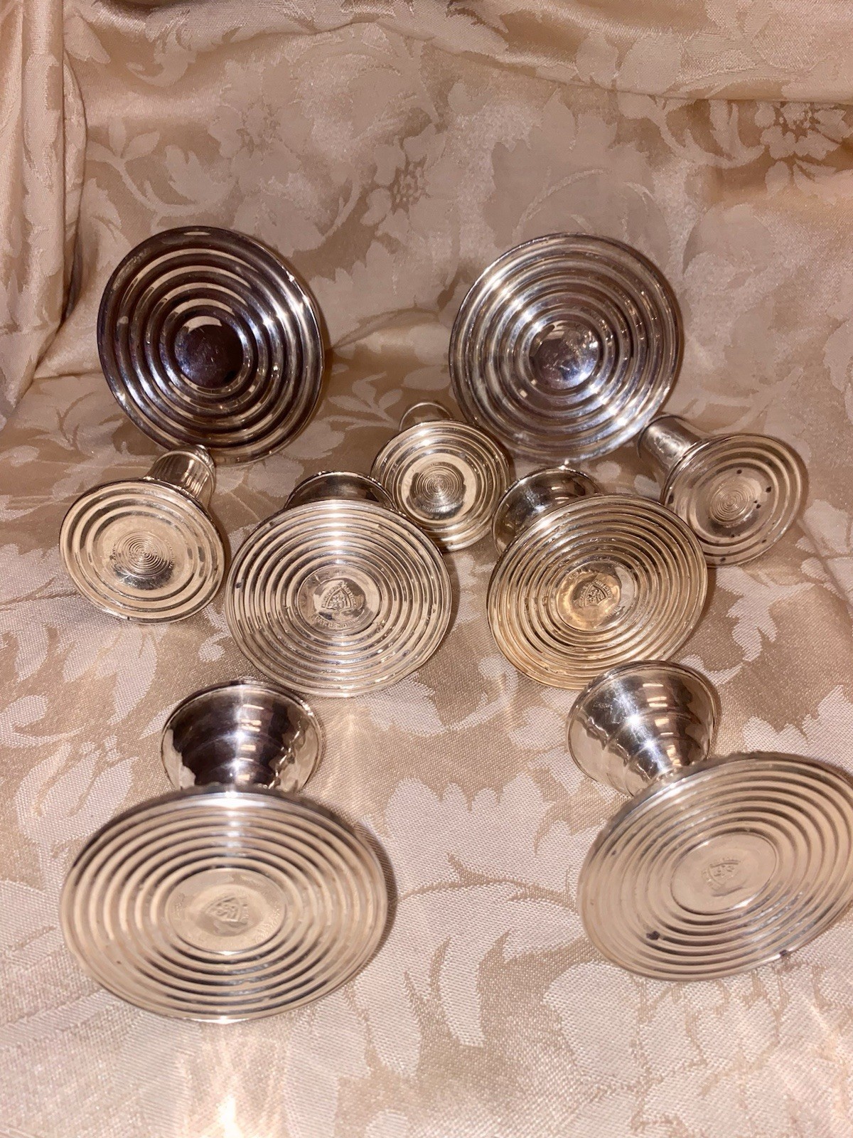 Sterling Silver Candle Holders & Salt & Pepper Shakers 1061 Grams