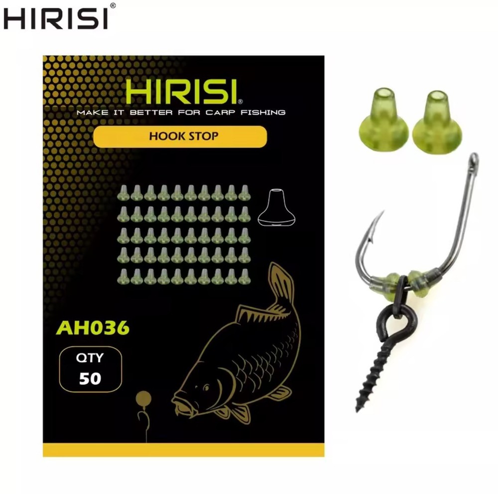 Hirisi Hook Bead Hook Stops Rubber AH035 Black/Green