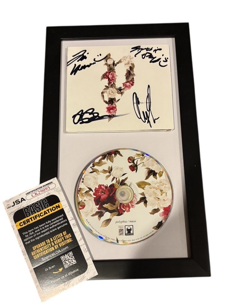 POLYPHIA SIGNED MUSE DISPLAY FRAMED CD  Tim Henson +3 RARE autograph JSA COA