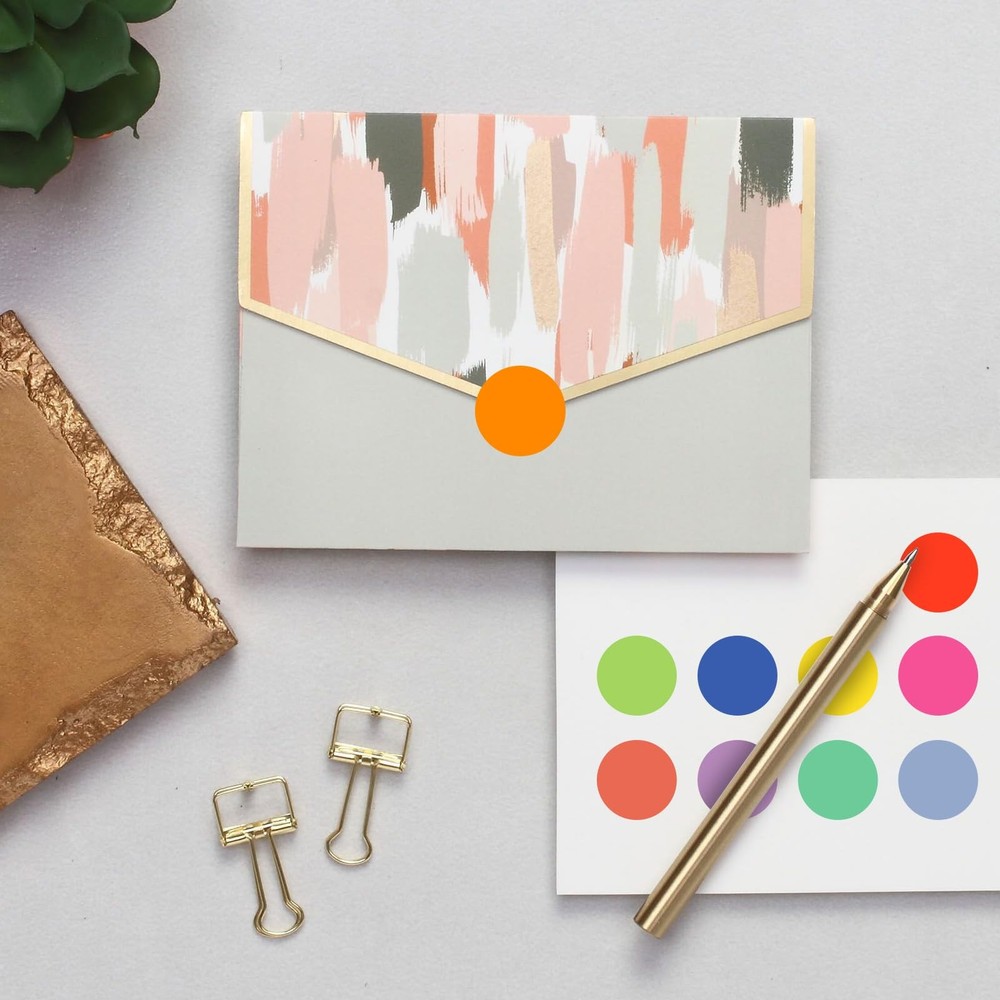 10 Different Colored Circle Dot Stickers for 3/4“, 20 Sheets 1600 Pcs