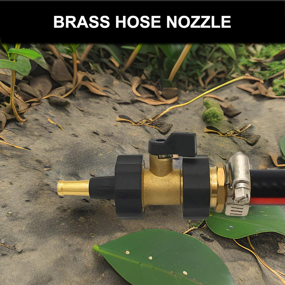 Adjustable Brass Hose Nozzle with On-Off Valve, 3 Pack