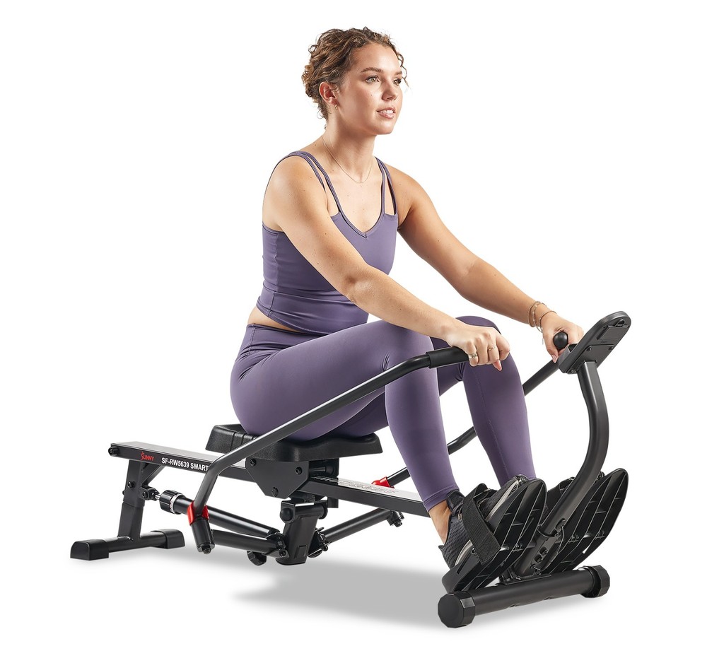 Rowing Machine Smart Full Motion Bluetooth Compact Adjustable Resistance Workout