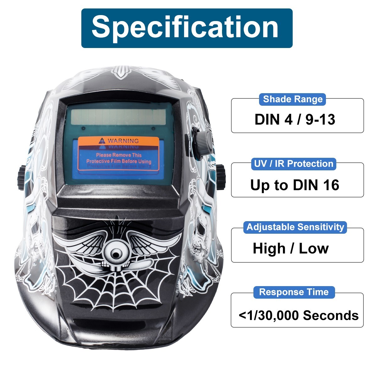 Pro Solar Auto Darkening Welding Helmet Arc Tig Mig Mask Grinding Hood