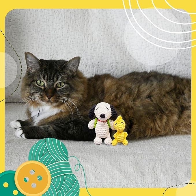 DIY Dog & Bird Crochet Kit | Beginner Craft Gift with Hook & Tutorials