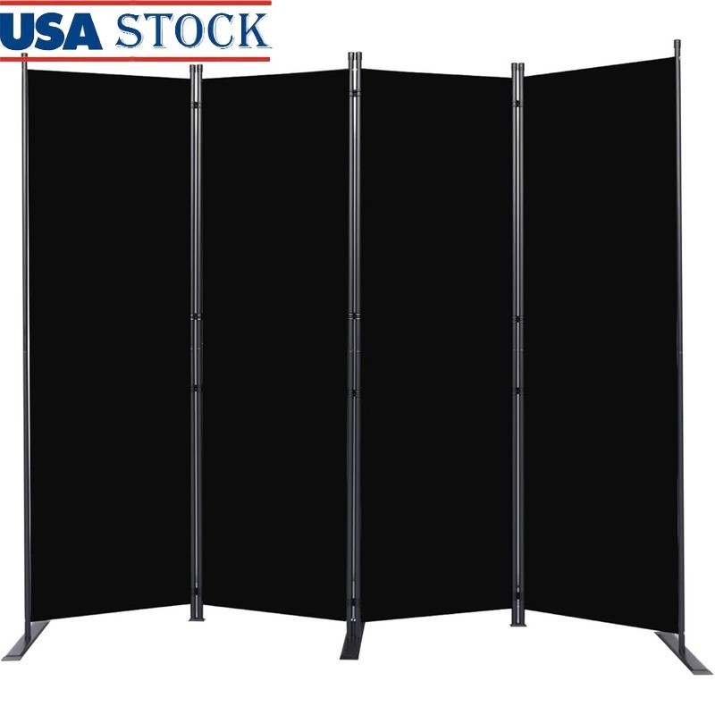 Portable Room Divider Adjustable Folding Privacy Screen Home Office Use