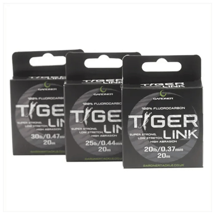 Gardner Tiger Link Fluorocarbon Hooklink – Low Visibility, Strong