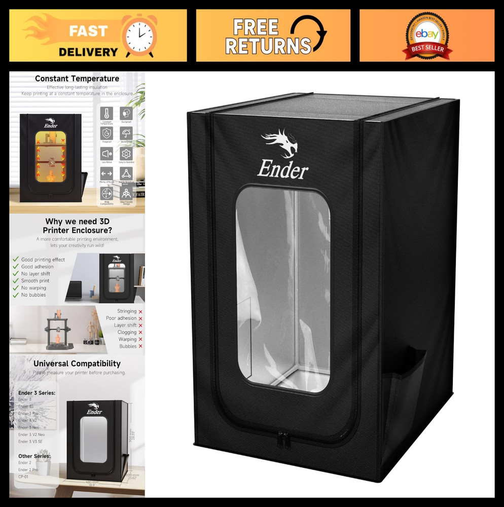 3D Printer Enclosure - Fireproof Dustproof Cover, Constant Temperature 480x600mm