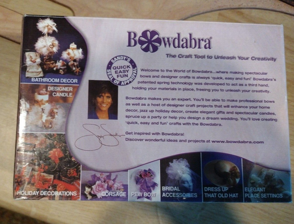 Bowdabra - Bow Maker Craft Tool Complete - Ribbon - VHS - Instructions - Wire