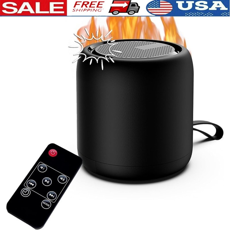 Fireplace Crackling Sound Machine Remote Control Auto-Off Timer 24H Playback New