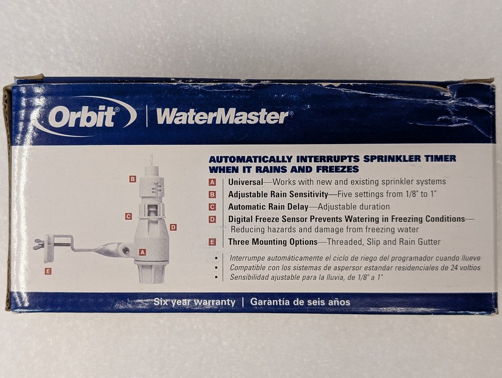 ORBIT Rain Freeze Sensor Automatic Universal White Hard Wired 57069