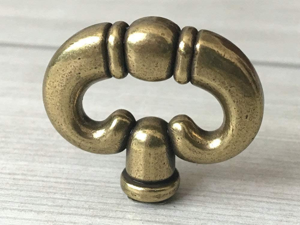 2Pcs Antique Bronze Drawer Knobs Ring Pull Vintage Cabinet Dresser Hardware