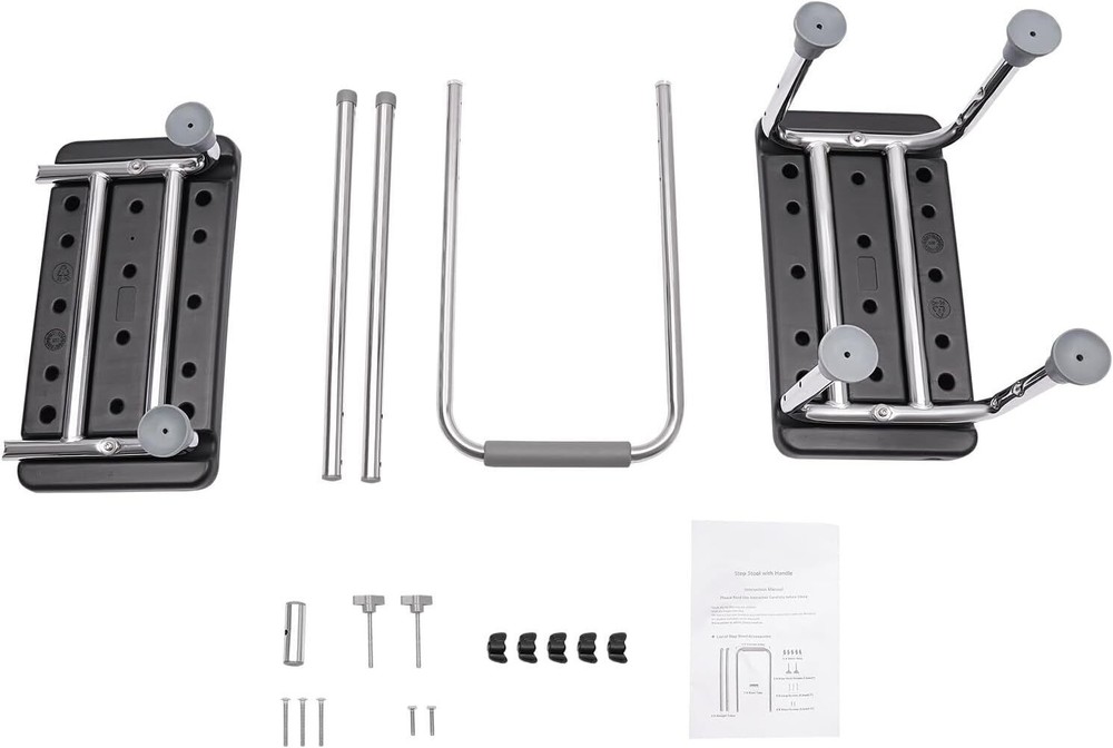 2 Step Stool with Handle for Elderly,Heavy Duty 2 Step Stool with Handrail