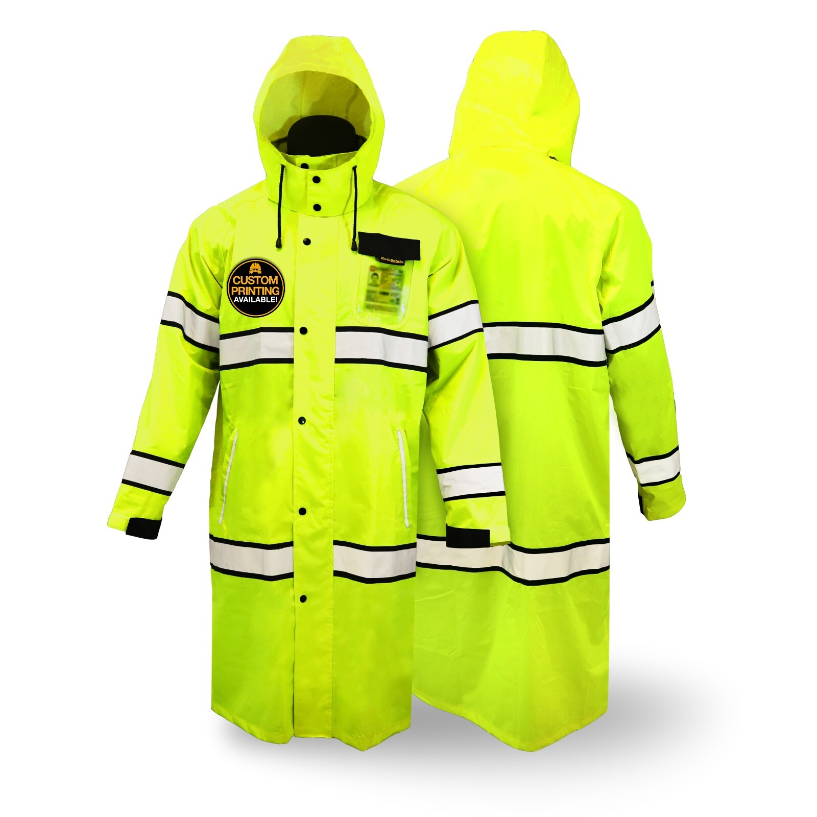 KwikSafety TORRENT | High Visibility ANSI Class 3 Safety Trench Coat
