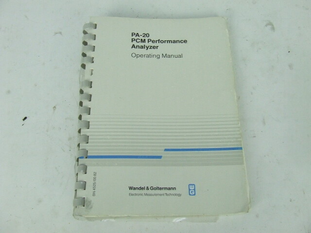 Wandel & Goltermann W&G PA-20 PCM Performance Analyzer