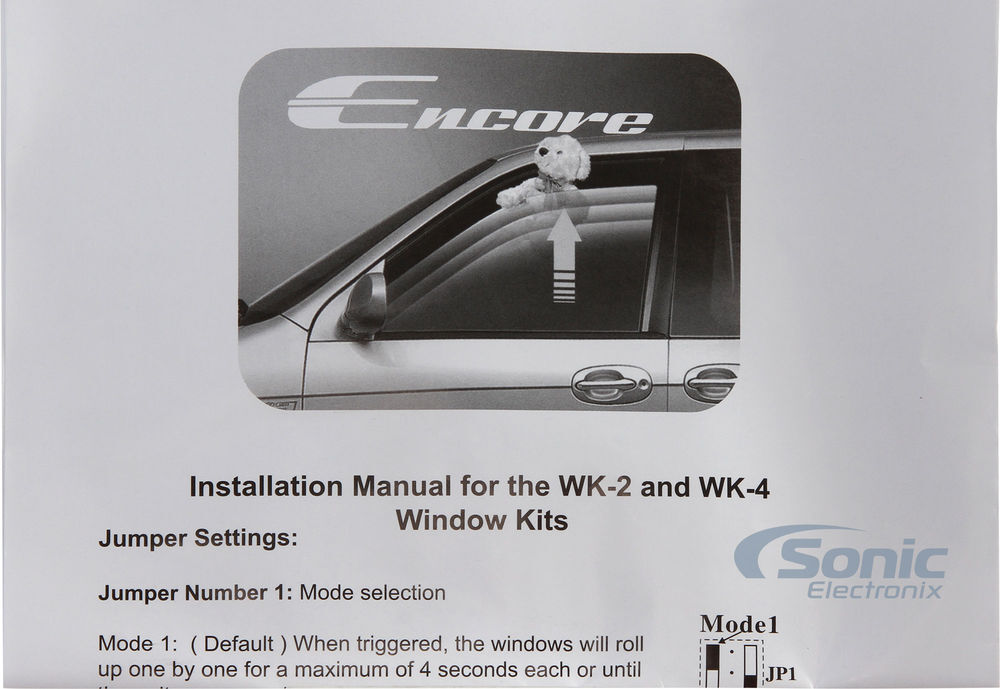 Encore WK-4 Four Window Roll-up Kit for Alarm/Remote Start Systems