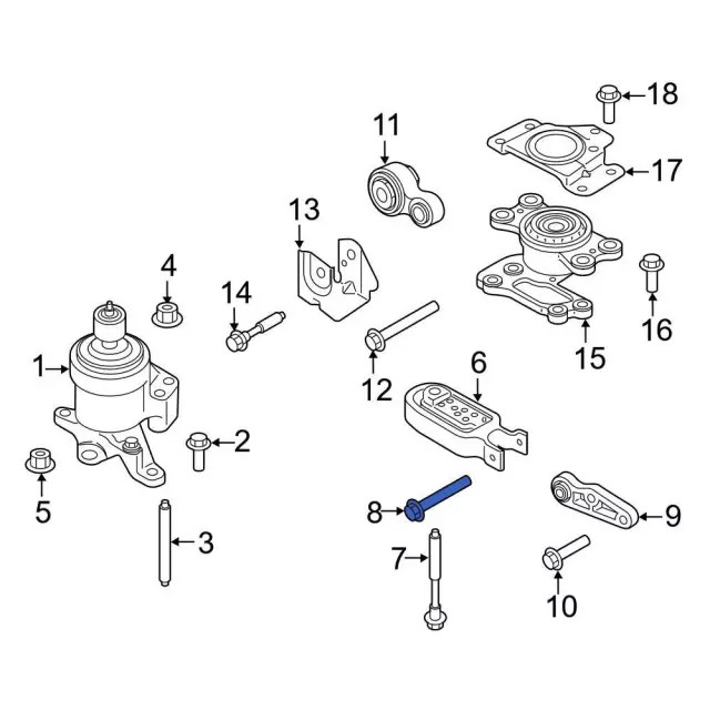 Genuine Ford Engine Mount Support Bracket Bolt W709906-S439