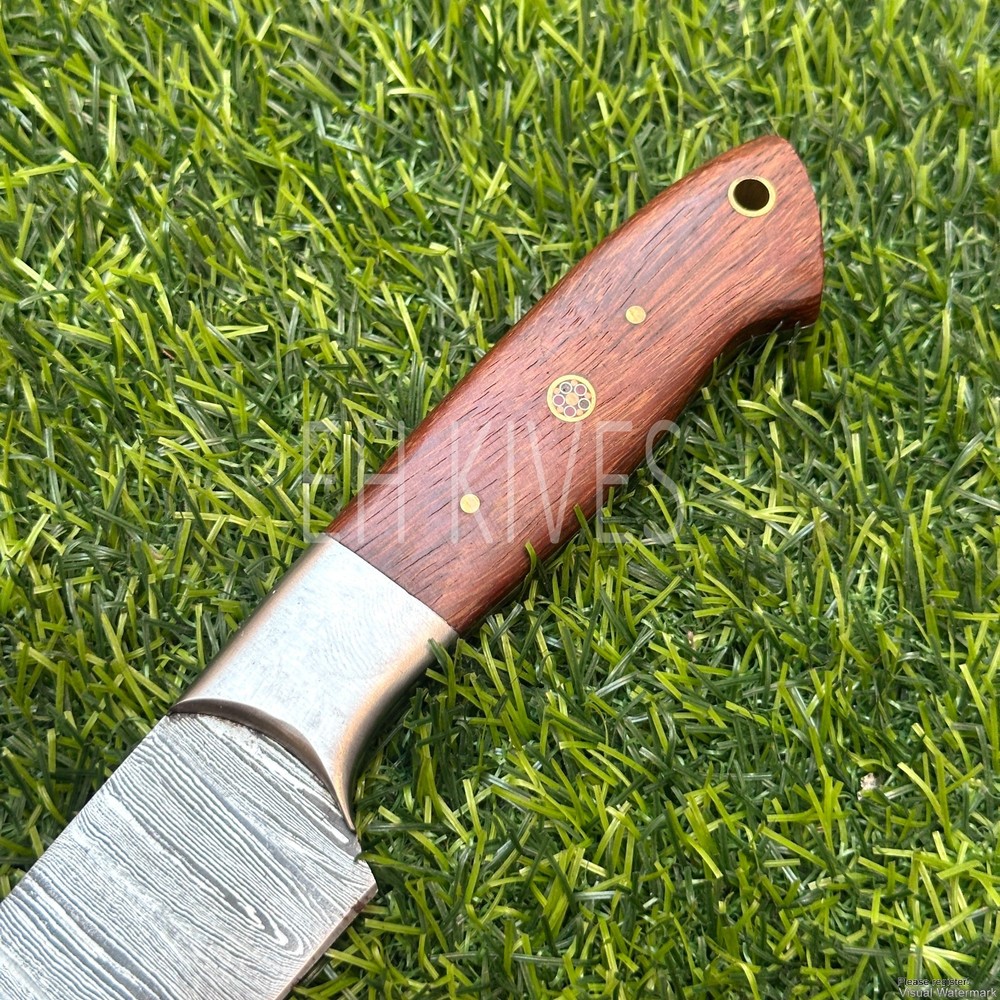 9'' Handmade Damascus Steak Knife - Premium Dining Table Cutlery Sharp Blade