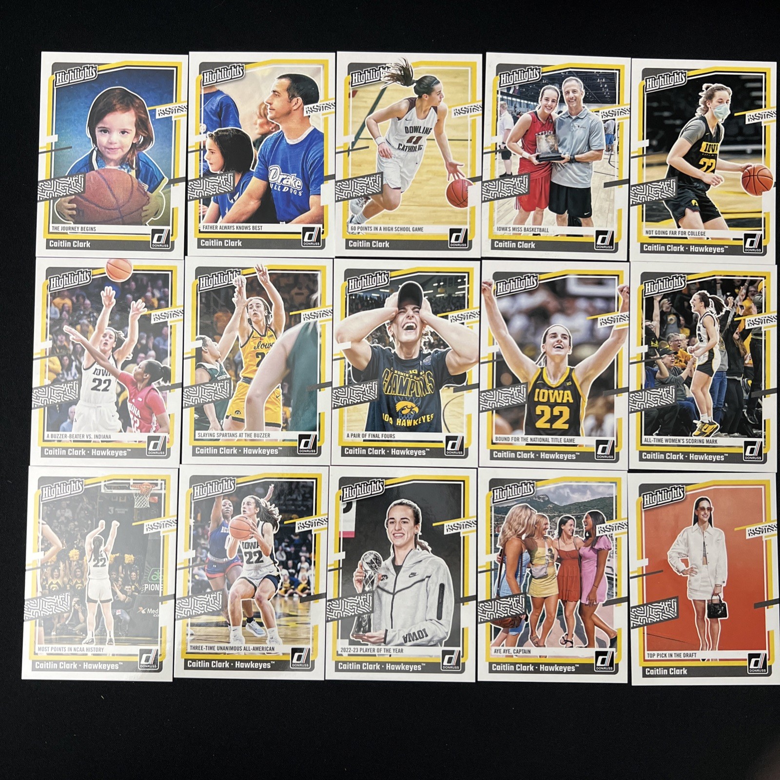 2024 Panini Caitlin Clark Collection Complete Set & Record Breaker (51 Cards)