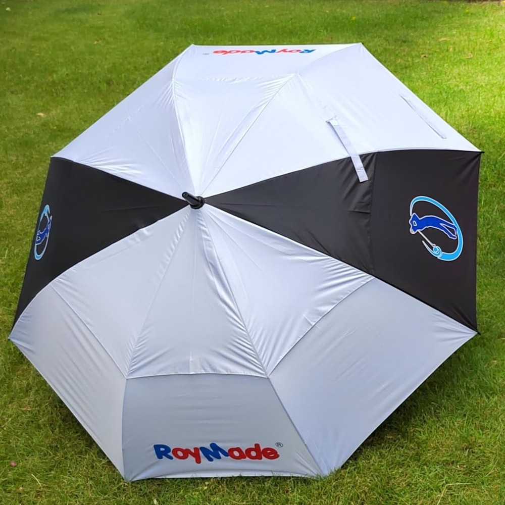 ROYMADE Automatic Open Golf Umbrella Oversize Double Canopy White+Black