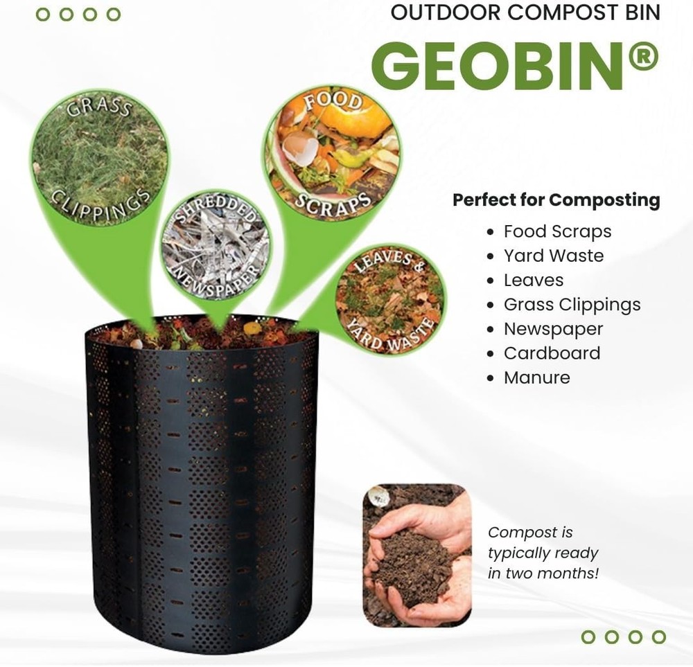 Expandable Outdoor Compost Bin - 246 Gallon Capacity with Maximum Ventilation