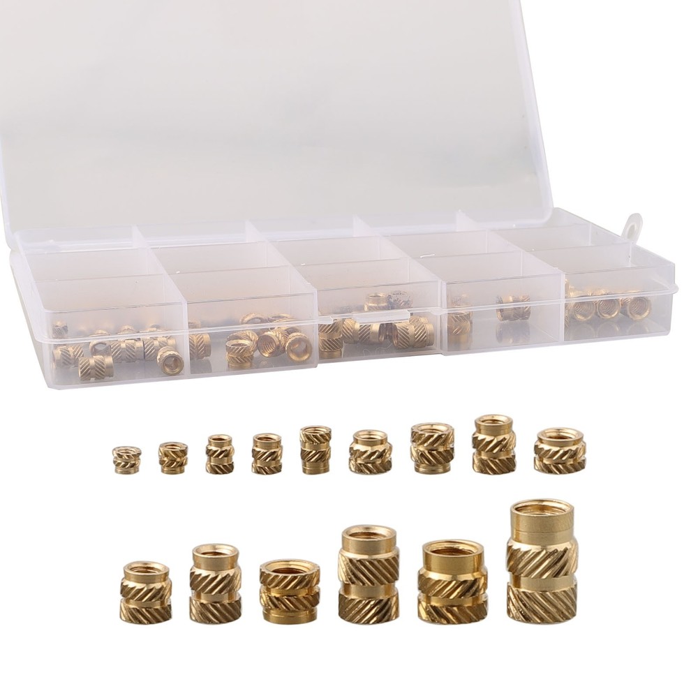 Threaded Inserts Brass M5 M6 Nuts Threaded Threaded Knurled 15 Sizes 7 Models