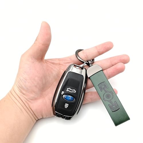 Leather Boxer Engine Keychain Green