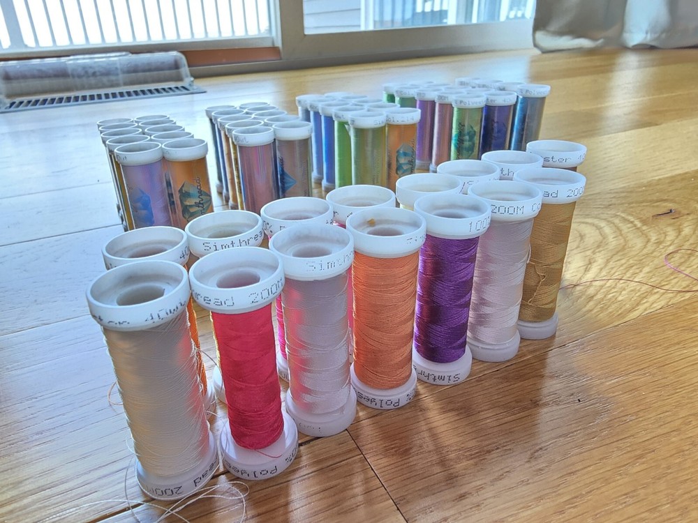 Lot Of 65 (50 New/15 Opened)- Simthread Poly Embroidery Thread- 40 Wt
