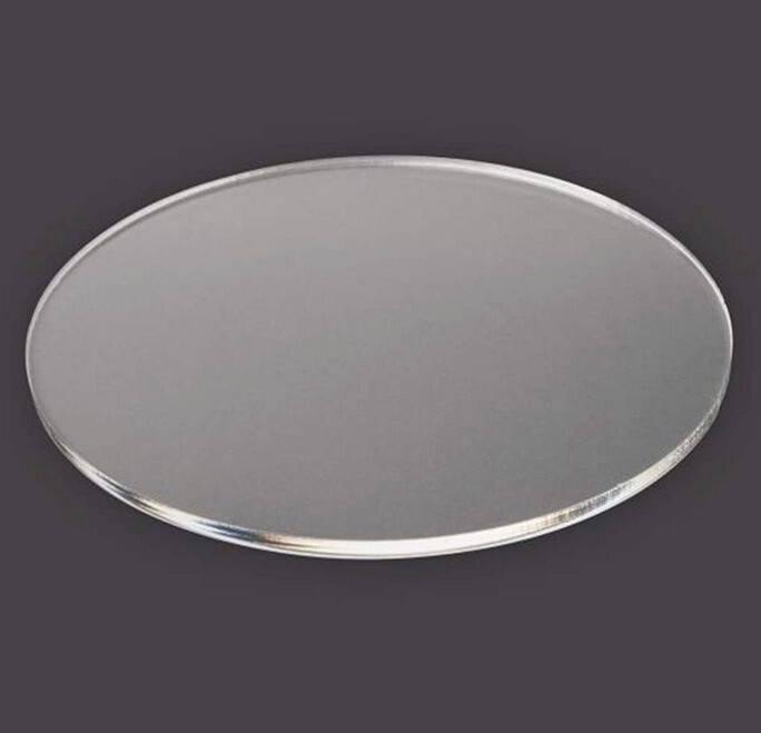 Pack 8 - Plastic Circle Disc Round Acrylic Sheet Clear 1/4" x 4" DIAMETER
