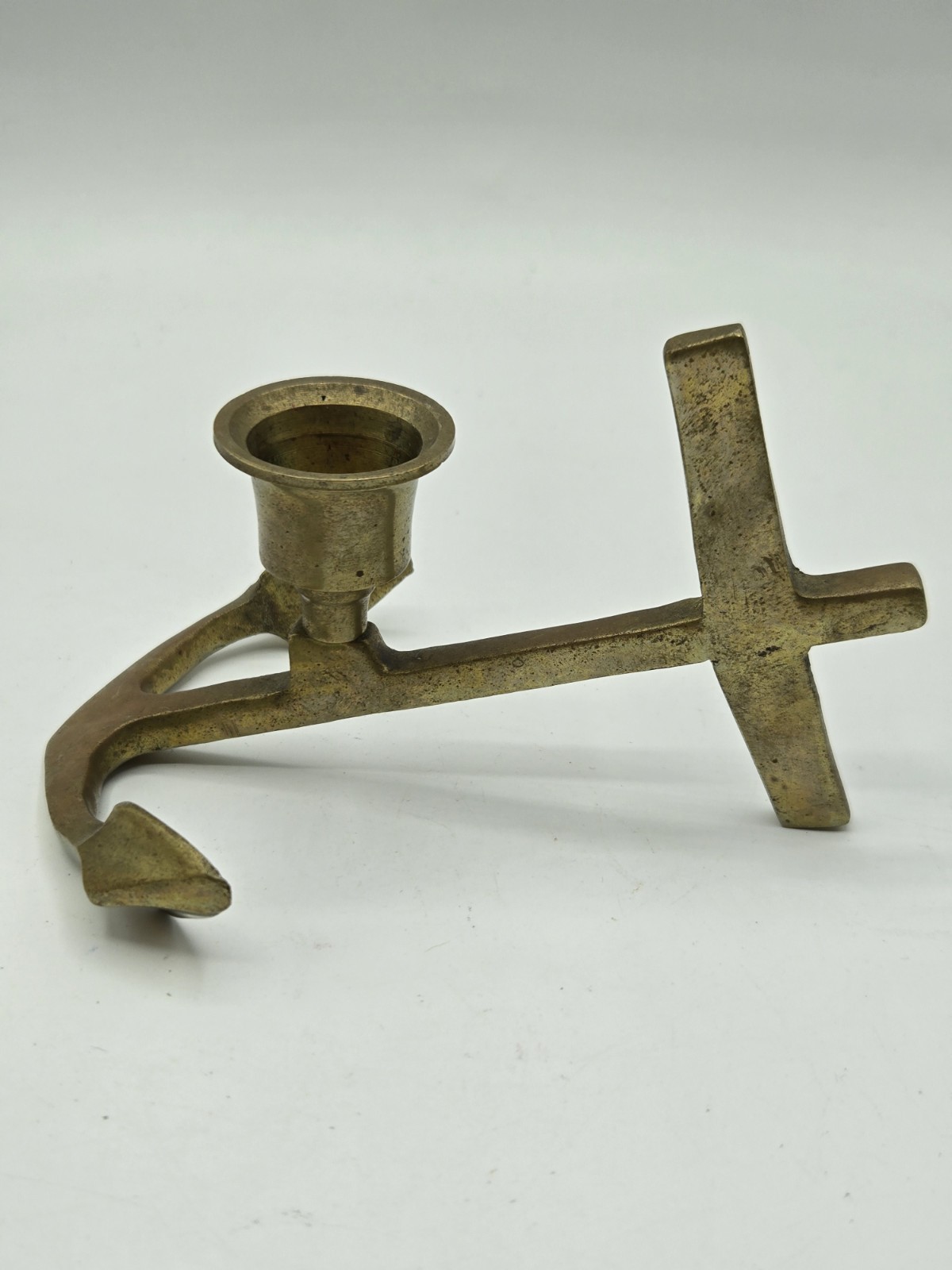 1 brass Anchor candle holders nautical theme