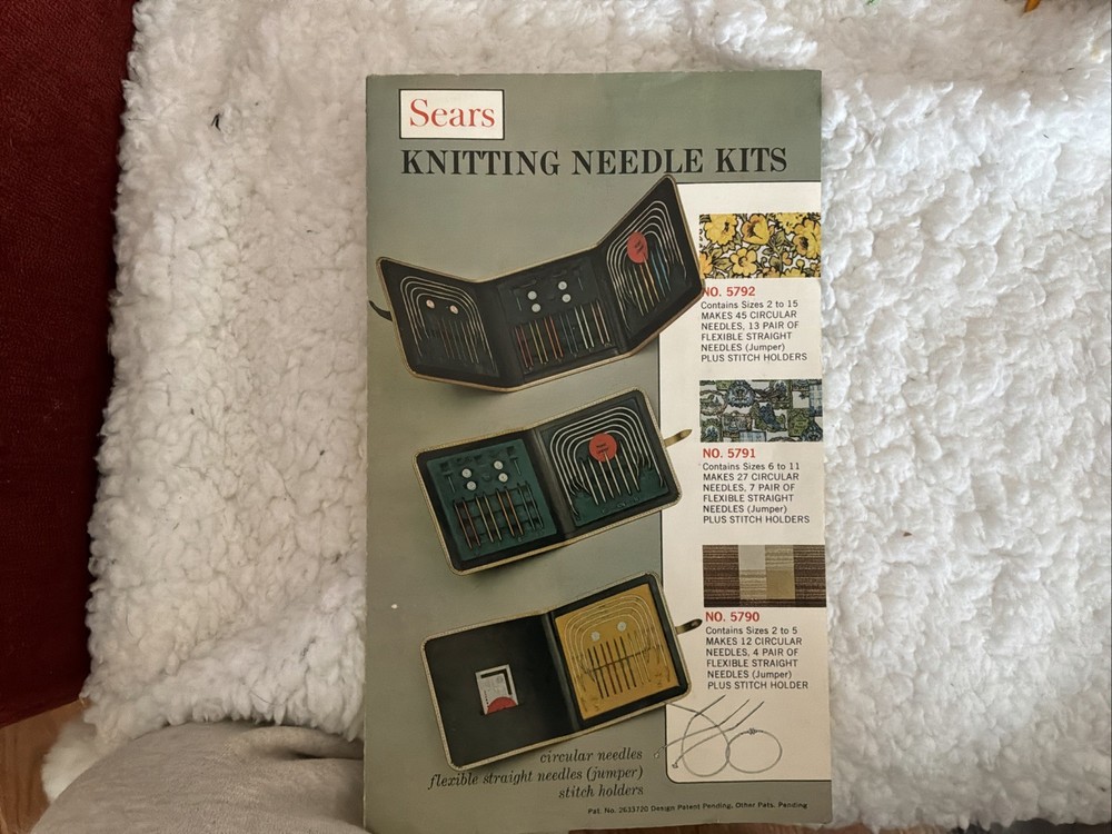 Vintage Sears, Knitting Needle Kit.