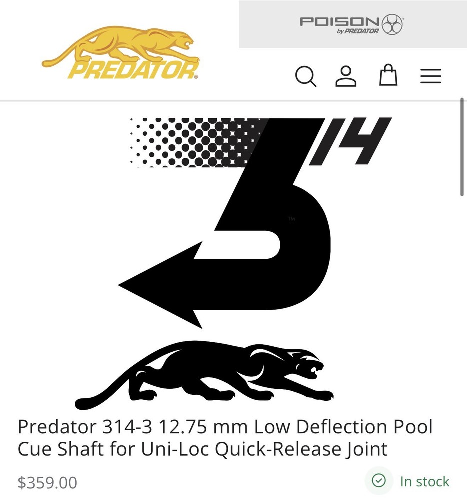 Predator 314-3 Uniloc Shaft