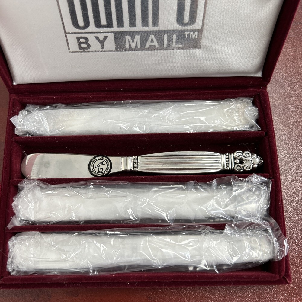 Gumps By Mail Godinger Silver Art Vintage Butter Knife Collection