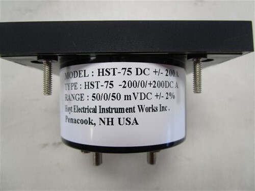 HOYT ELECTRICAL DC AMMETER PANEL GAUGE HST-75 DC