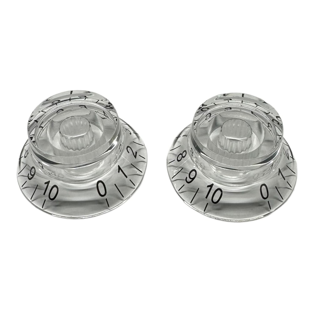 AxLabs Bell Knobs (Set of 2), Clear, Black Font
