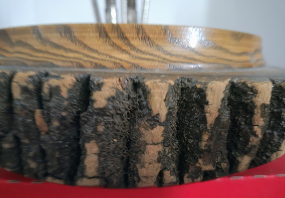 Wood Tree Bark Wooden Nutcracker Bowl Set With Nutcracker & 3 Picks