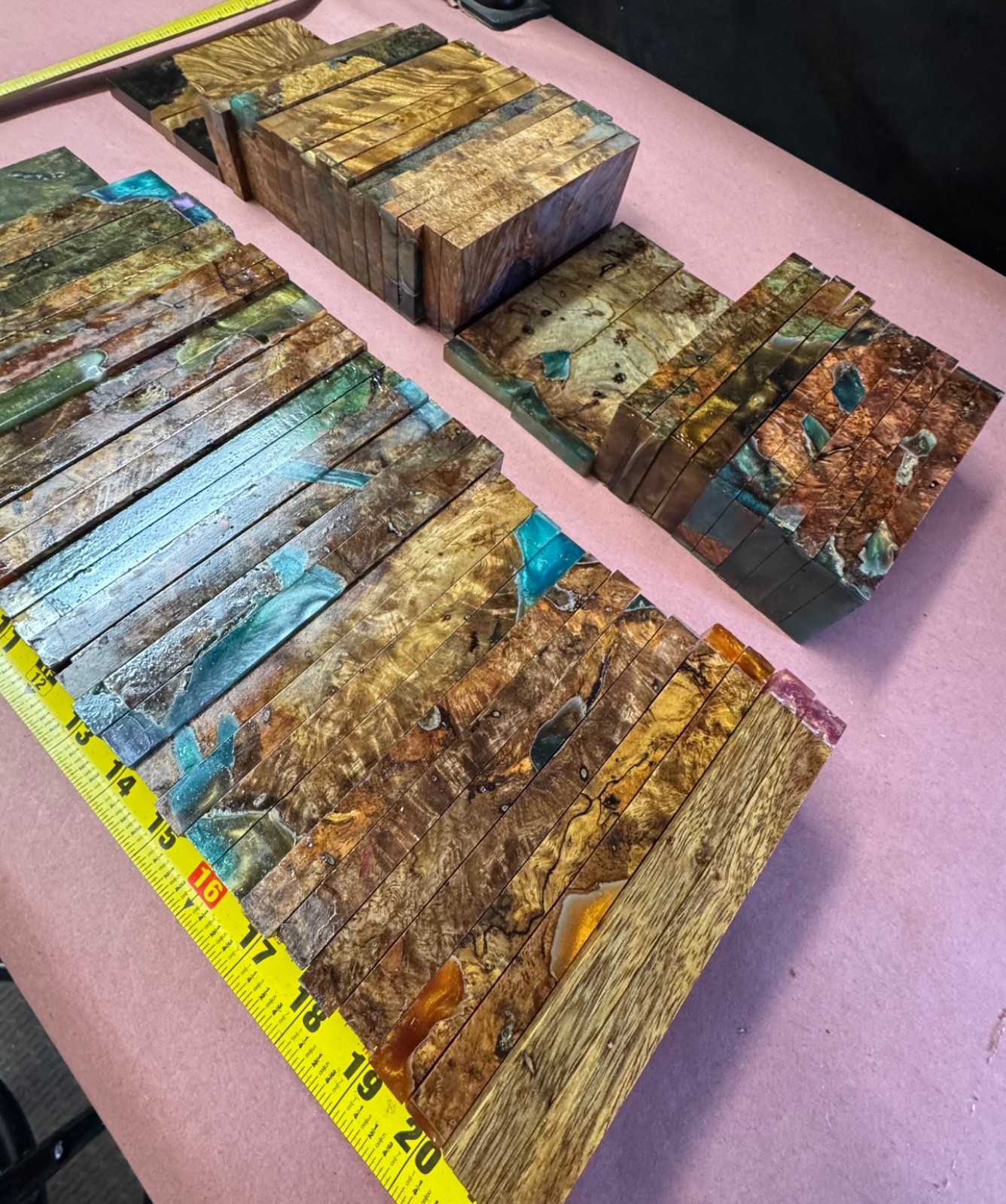 STABILIZED HYBRID MANGO BURL,KNIFE SCALE,TOOL HANDLE, This Sell Is For 1 Pair!