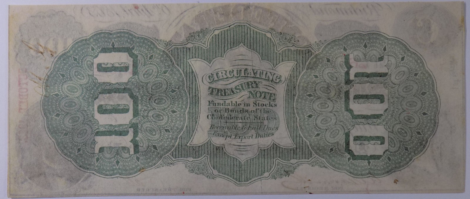 1863 $100 Confederate States of America Lucy T-56 AU