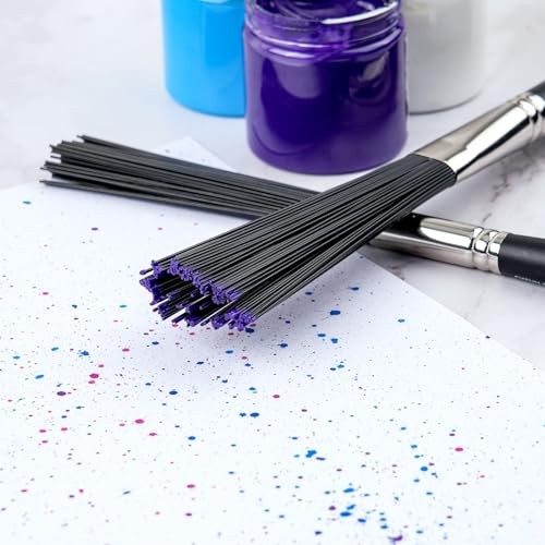 2 Pcs Splatter Brush - Ink - Abstract Flat + Round Splatter Brush
