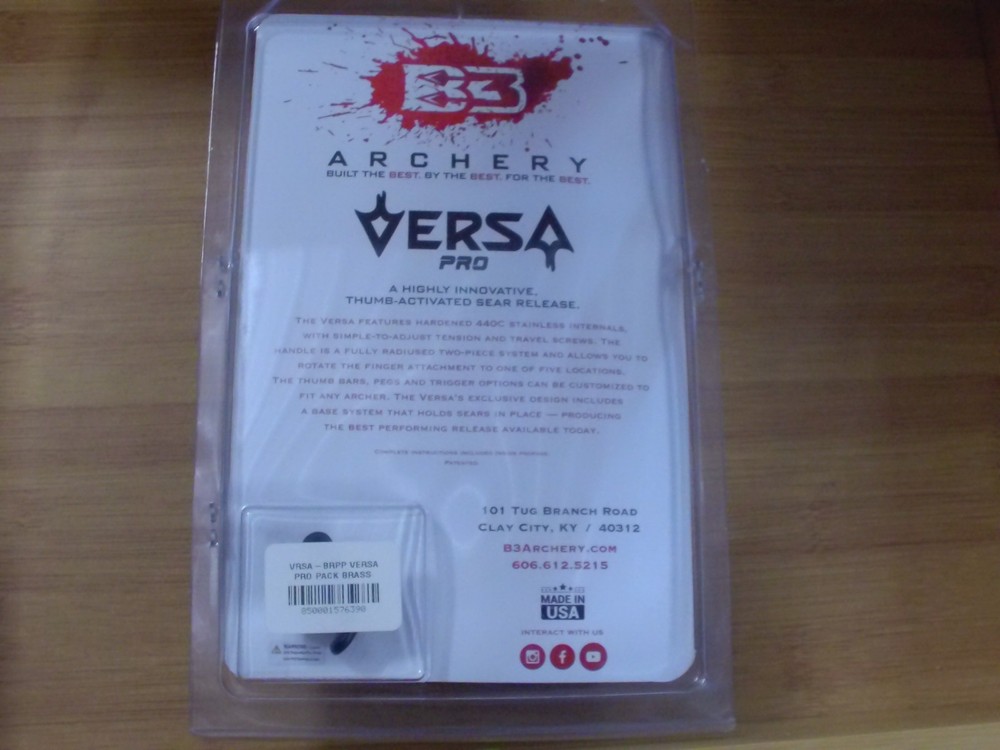 B3 Versa Pro Pack Release 3 Finger BRASS