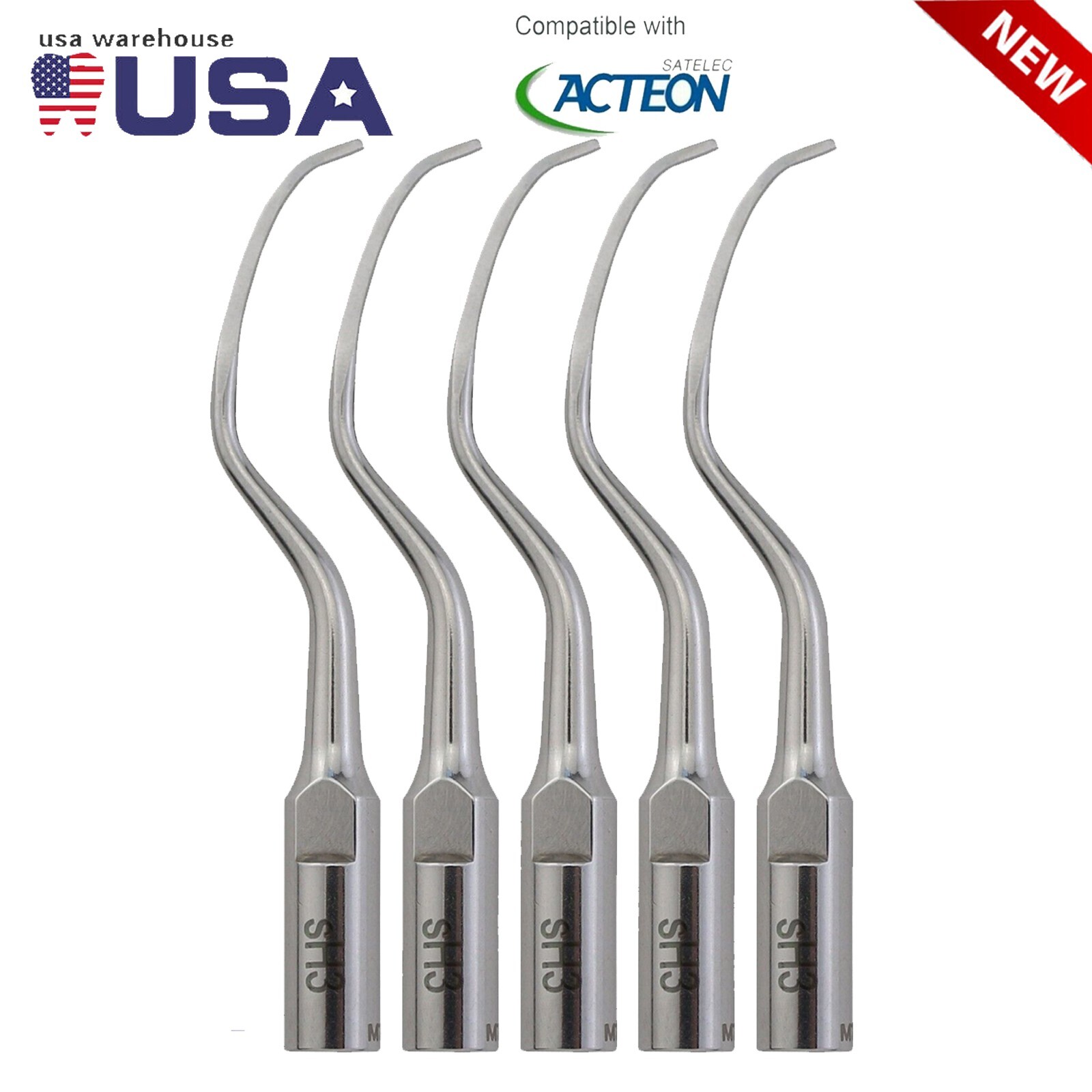 Dental Ultrasonic Piezo Scaler Periodontal Tip H3 Fit Satelec Acteon DTE, 5pcs