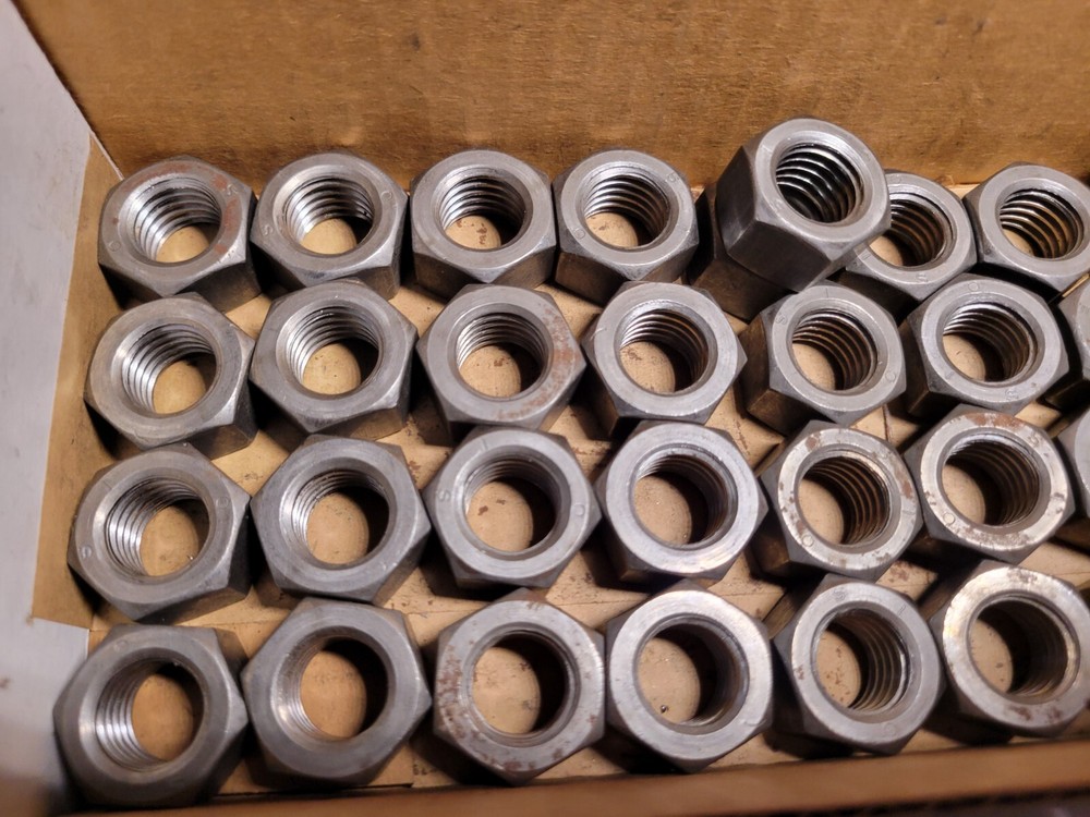 (5) 5/8-11 Left Hand Reverse Thread Hex Nuts LH Lot Fine