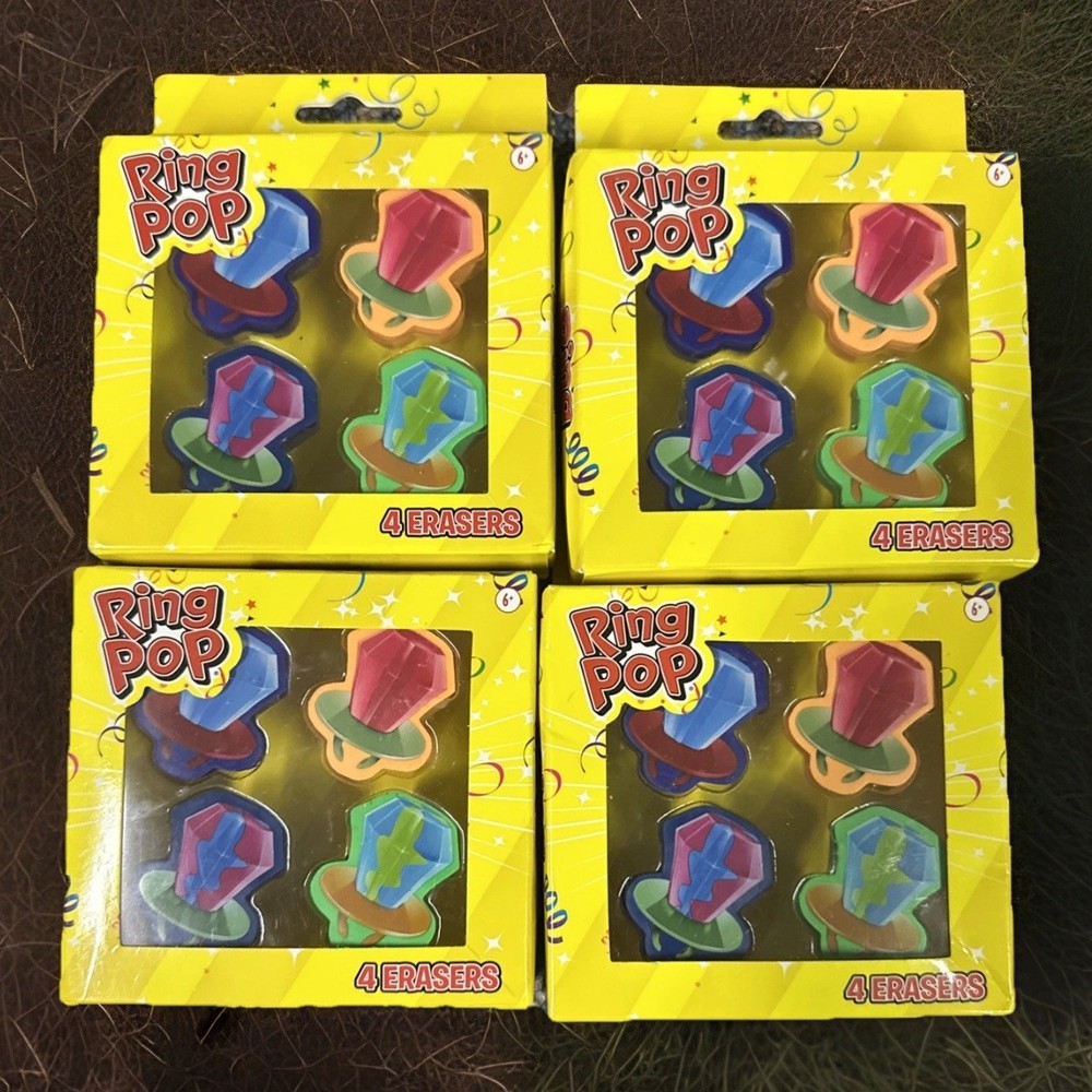 Innovative Designs Ring Pop 16 Erasers Assorted Colors