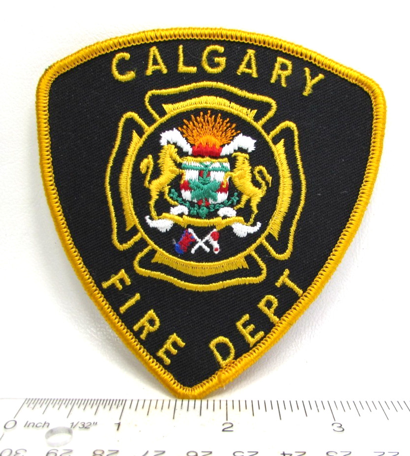 Vintage Calgary Canada Fire Department Jacket Patch Firefighter First Responder